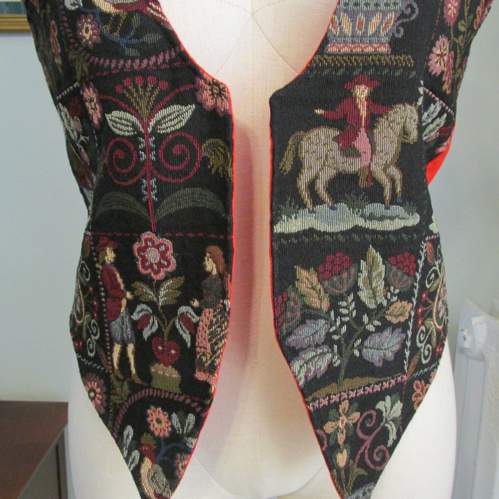 Vintage Colonel Tapestry Reversible Vest View 3